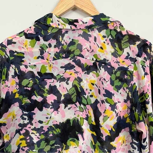 H&M Floral Button Down Blouse, Size 2 - Picture 6 of 9